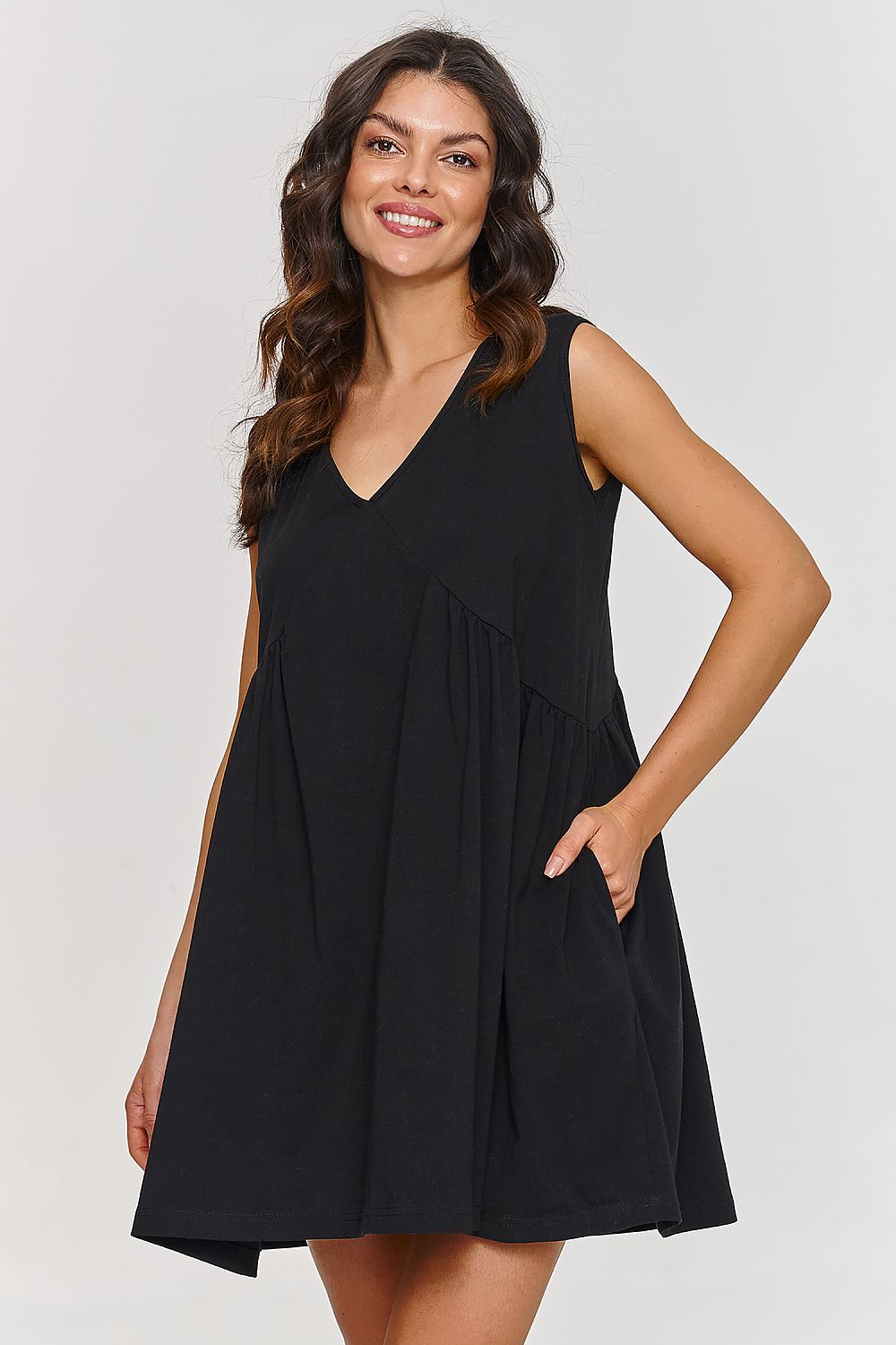  Dieninė suknelė model 209574 Makadamia 