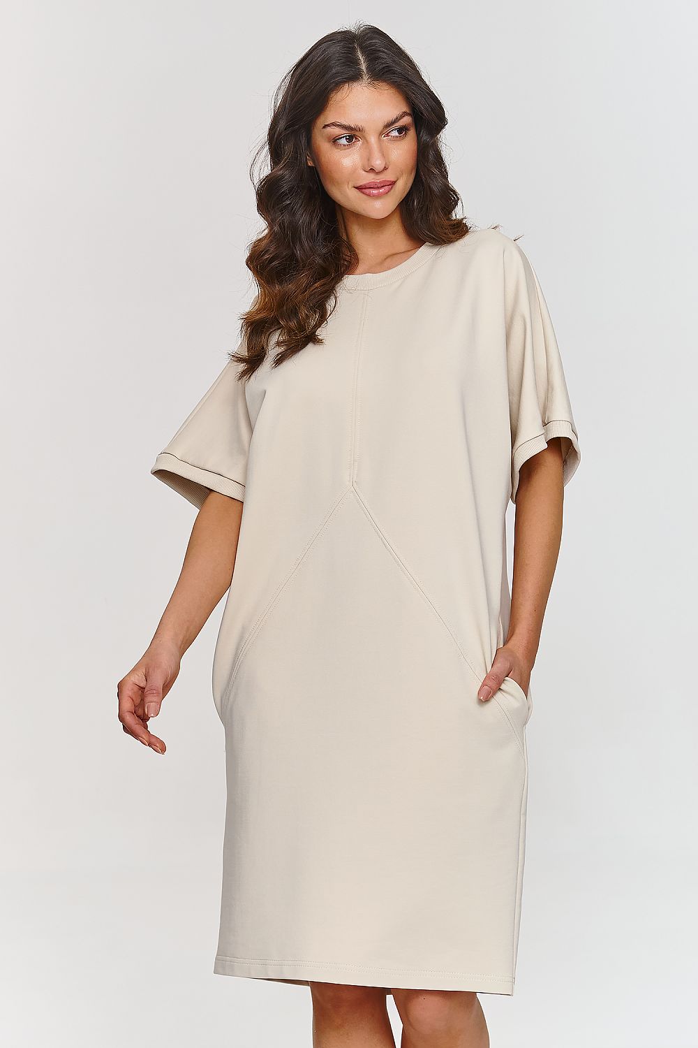  Dieninė suknelė model 209593 Makadamia 
